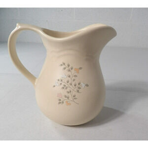 Pfaltzgraff Remembrance Small Pitcher 6.5" Tall Qt Stoneware Vtg Floral Cottage